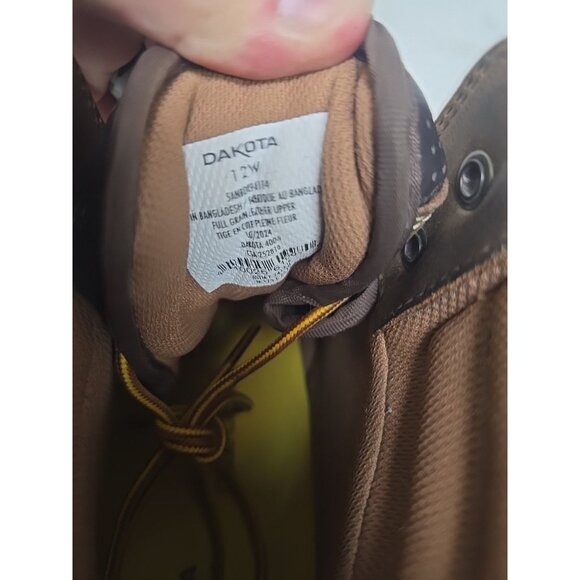 Dakota Men's 6'' Quad Comfort Steel Toe Comp Plate Work Boots 6114 Brown 12W - Picture 4 of 7